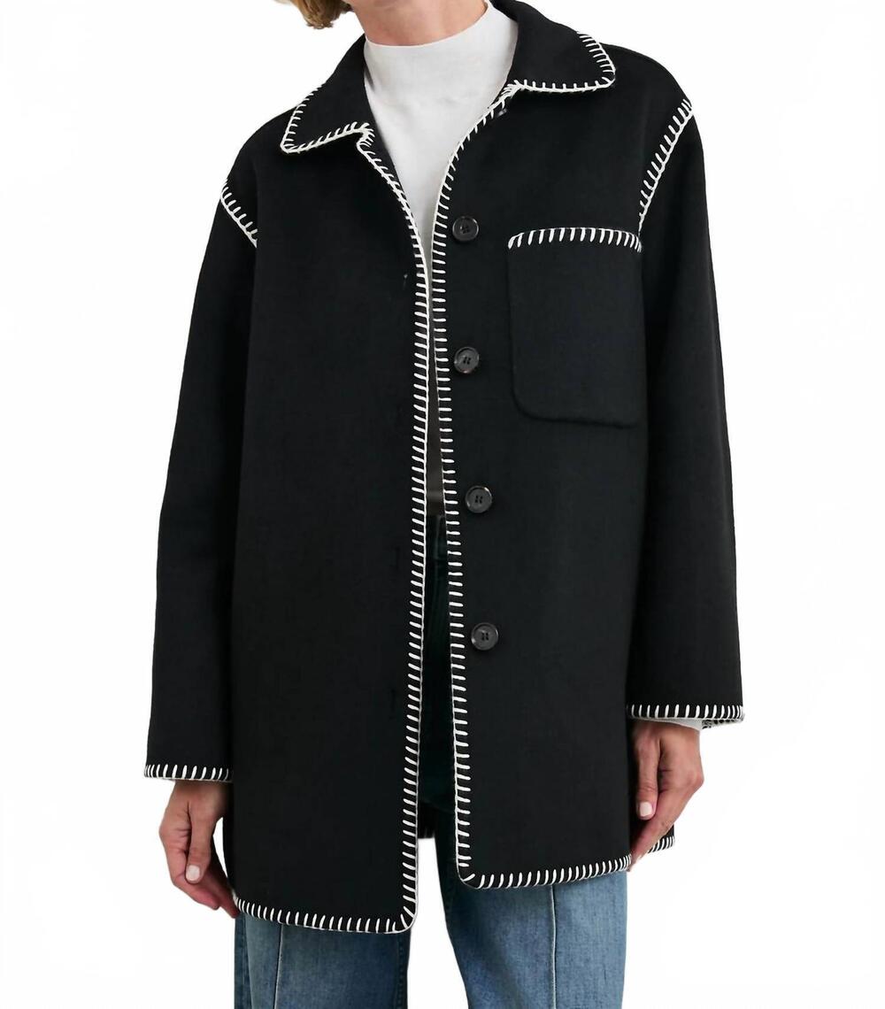 NEW RAILS odyssey workwear coat in black